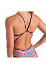 Dices Swimsuit Super Fly Back Kadın Pembe Yüzücü Mayosu 009464950