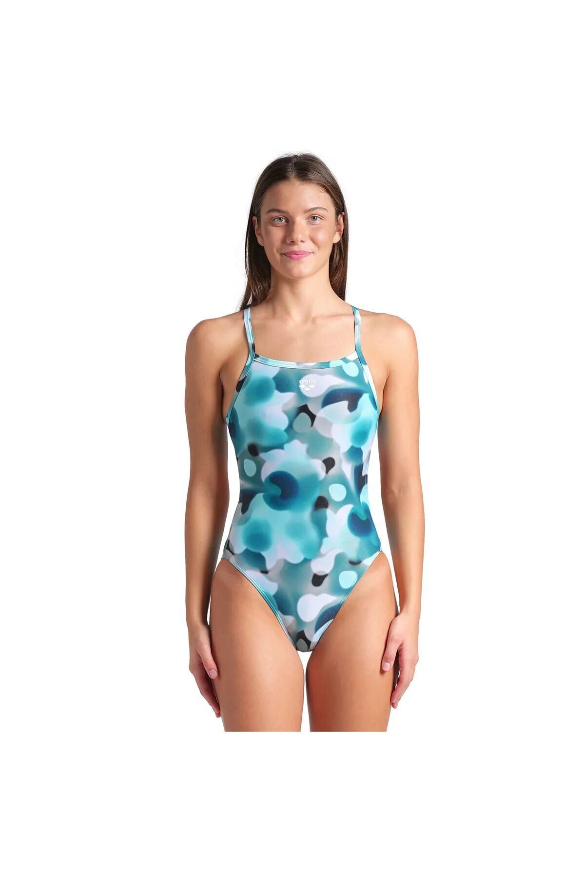 Camouflage Swimsuit Challenge Back Kadın Beyaz Yüzücü Mayosu 009065660