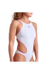 WOMEN'S ARENA ONE NEXT SWIMSUIT WHITE-SHOCKING PINK