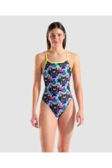 WOMEN'S MULTI CHAMELEONS SWIMSUIT LACE BACK 34