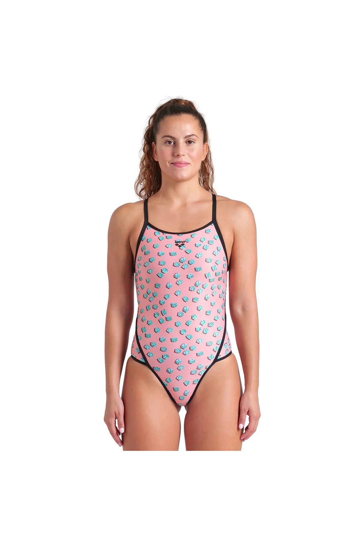 Dices Swimsuit Super Fly Back Kadın Pembe Yüzücü Mayosu 009464950 38
