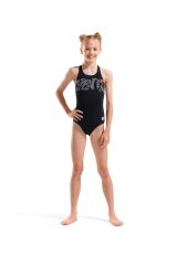 Graphic Swimsuit V Back Kız Çocuk Mayo 12-13 YAŞ