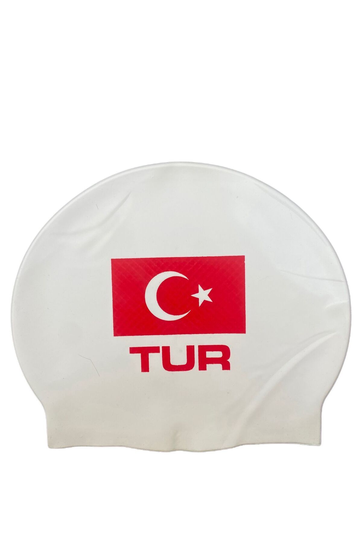 MİLLİ TAKIM BAYRAKLI SLİKON DELUXE YÜZÜCÜ HAVUZ VE DENİZ BONESİ Beyaz - Tek Ebat
