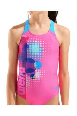 Girl's Dots Swimsuit Swim Pro Back Kız Çocuk Mayo 8-9 YAŞ