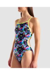 WOMEN'S MULTI CHAMELEONS SWIMSUIT LACE BACK
