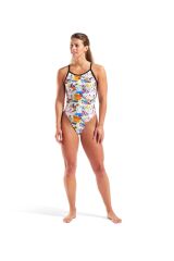 W Collage Swimsuit X-Criss Cross Back white kadın mayosu 34