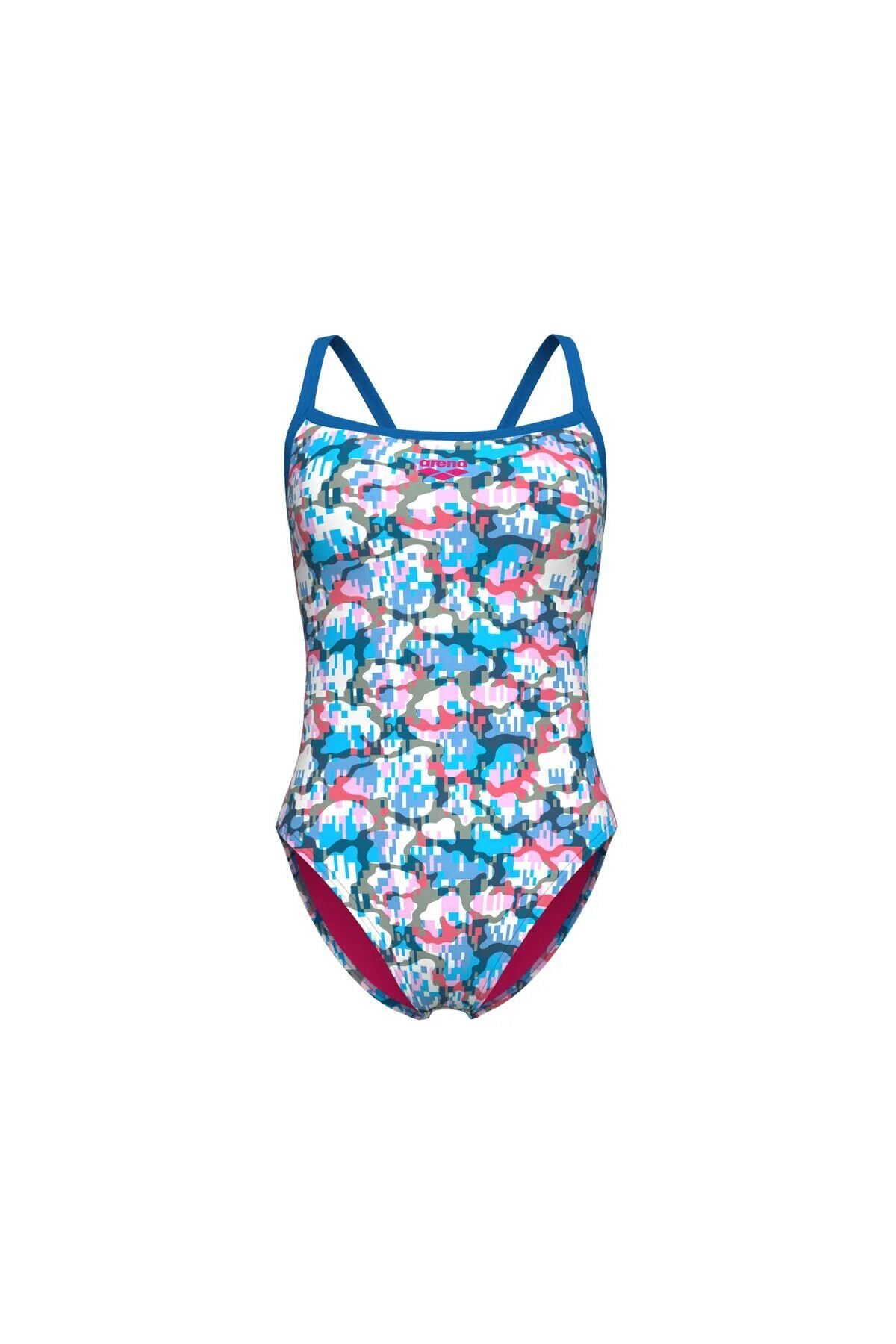 WOMEN'S ARENA MULTI CAMO SWIMSUIT KADIN YÜZÜCÜ MAYOSU