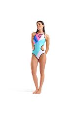 One Placement Swimsuit Tech Back Kadın Çok Renkli Yüzücü Mayo 010671505 40
