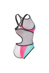 One Placement Swimsuit Tech Back Kadın Çok Renkli Yüzücü Mayo 010671505 34