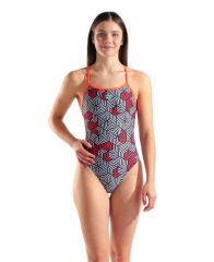 WOMEN'S ARENA GEOMETRY SWIMSUIT SWIM KADIN YÜZÜCÜ MAYOSU(F BEDEN)