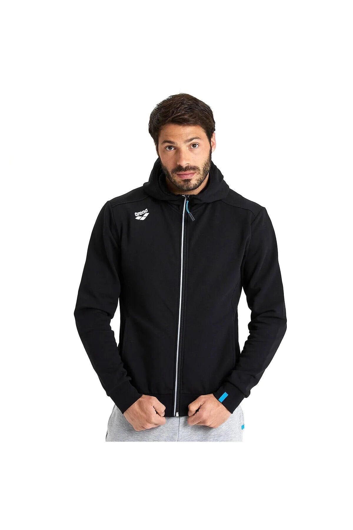 Team Hooded Panel Erkek Siyah Günlük Stil Ceket 004906500 L