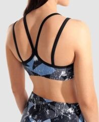 WOMEN'S BRA TOP/BLACK-NAVY MULTI-BLACK NAVY MULTI BLACK KADIN  TEK ÜST