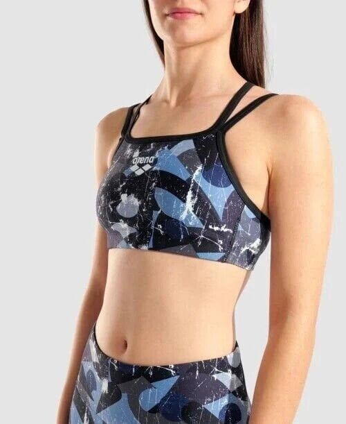 WOMEN'S BRA TOP/BLACK-NAVY MULTI-BLACK NAVY MULTI BLACK KADIN  TEK ÜST