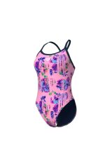 WOMEN'S ARENA ROSE TEXTURE SWIMSUIT XCROSS BACK KADIN YÜZÜCÜ MAYOSU