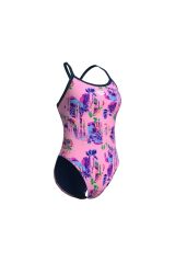 WOMEN'S ARENA ROSE TEXTURE SWIMSUIT XCROSS BACK KADIN YÜZÜCÜ MAYOSU