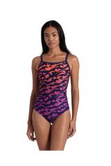 WOMEN'S ARENA SURFS UP SWIMSUIT LIGHTDROP BACK KADIN YÜZÜCÜ MAYOSU