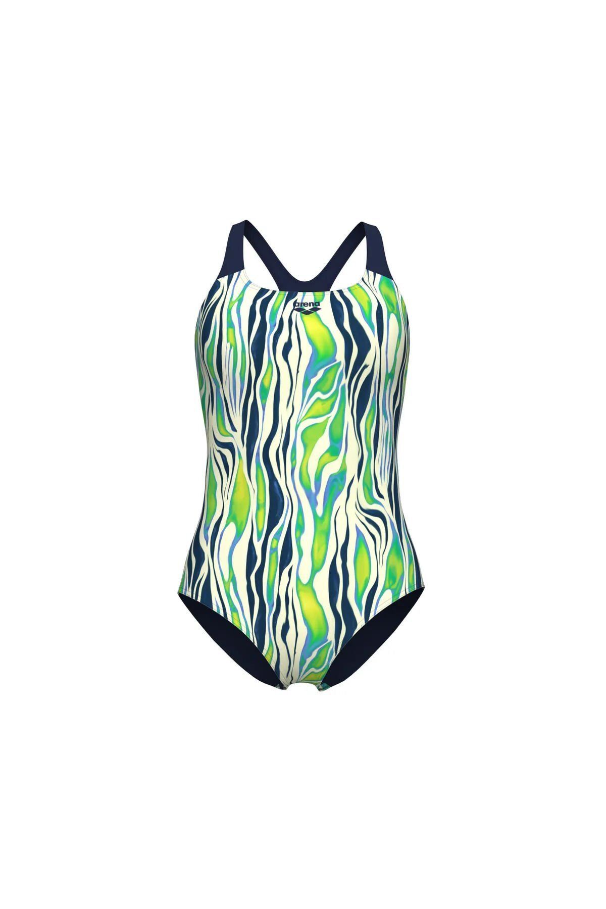 WOMEN'S ZEBRA STRIPES SWIMSUIT SWIM PRO BACK KADIN YÜZÜCÜ MAYOSU