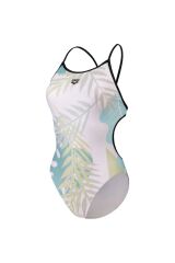 WOMEN'S ARENA LIGHT FLORAL SWIMSUIT LACE BACK KADIN YÜZÜCÜ MAYOSU