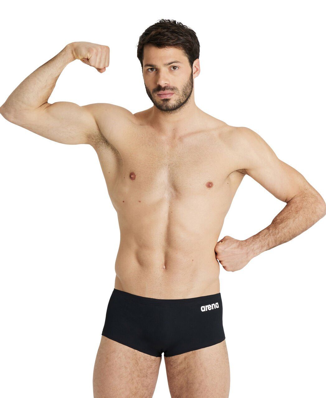 Team Swim Low Waist Erkek Siyah Yüzücü Şortu