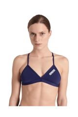 Women's Team Swim Top Tie Back Solid/navy Kadin Bi̇ki̇ni̇ Üstü 36
