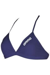 Women's Team Swim Top Tie Back Solid/navy Kadin Bi̇ki̇ni̇ Üstü 34
