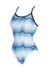 w multıcolor stripes challange back one piece arena kadın mayosu