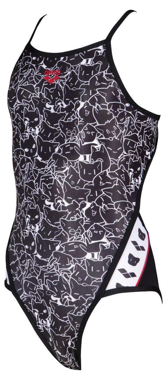 G B/W KITTIES JR SUPER FLY BACK ONE PİECE ARENA KIZ ÇOCUK MAYOSU