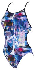 W PAINTERLY LACE BACK ONE PİECE ARENA KADIN MAYOSU