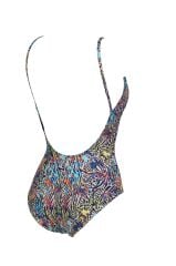 Arena W Printed V Neckline One Piece Kadın Yüzücü