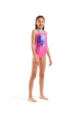 Girl's Dots Swimsuit Swim Pro Back Kız Çocuk Mayo
