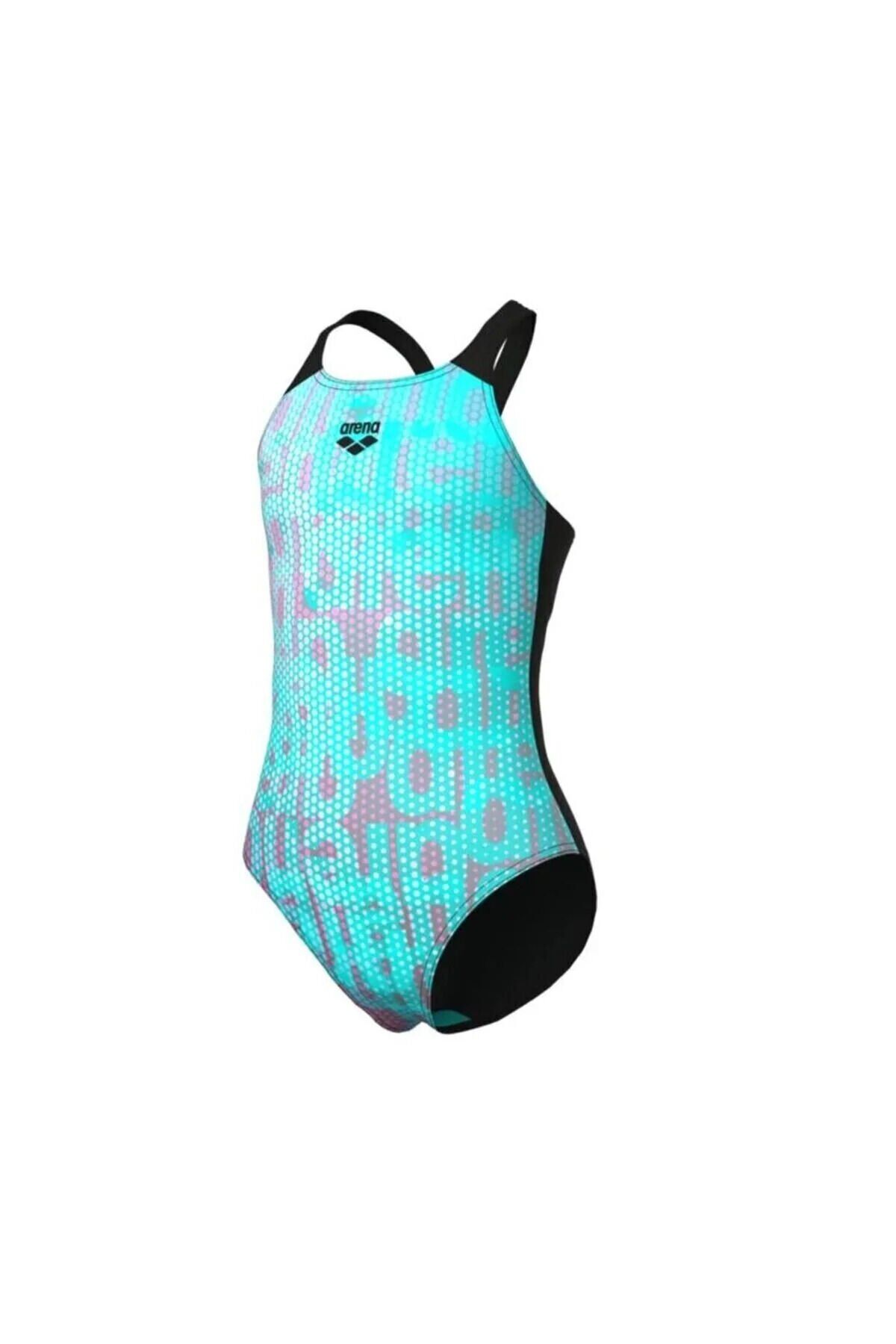 Girl's Multi Colours Swimsuit V Back Kız Çocuk Yüzücü Mayo 009007509 12-13 YAŞ