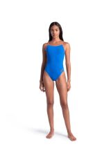 Womens Swimsuit Lace Back Solid Kadın Yücücü Mayosu 004651833