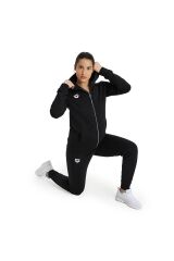 Team Hooded Jacket Panel Kadın Siyah Günlük Stil Ceket 004895500