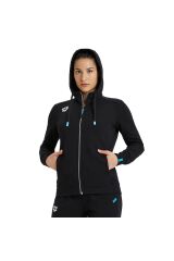 Team Hooded Jacket Panel Kadın Siyah Günlük Stil Ceket 004895500