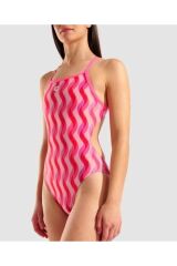 WOMEN'S RIPPLE PRINT SWIMSUIT CHALLENGE BACK 36