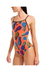 Pineapples Swimsuit Tie Back Kadın Yüzücü Mayo