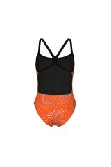 W FIREFLOW SWIMSUIT CHALLANGE BACK BLACK ORANGE kadın mayosu 38