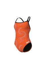 W FIREFLOW SWIMSUIT CHALLANGE BACK BLACK ORANGE kadın mayosu 38