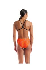 W FIREFLOW SWIMSUIT CHALLANGE BACK BLACK ORANGE kadın mayosu 32