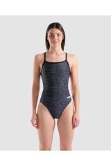 W SNAKE SKIN SWIMSUIT CHALLENGE/BLACK 38