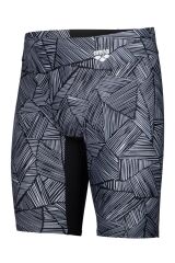 MEN'S ARENA OVERVIEW SWIM JAMMER BLACK WHITE MULTI