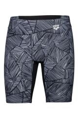 MEN'S ARENA OVERVIEW SWIM JAMMER BLACK WHITE MULTI