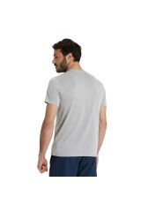 Team Solid Unisex Gri Günlük Stil Tişört PERFORMANS L