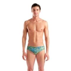 MEN'S ARENA SNAKESKIN SWIM BRIEFS/GREEN MULTI ERKEK YÜZÜCÜ MAYOSU
