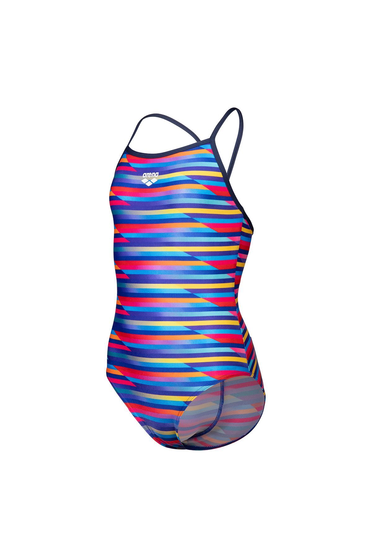 Racing Stripe Swimsuit Lightdrop Back Çocuk Çok Renkli Yüzücü Mayosu 009006570