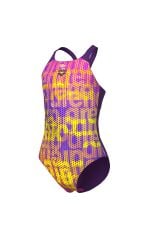Multi Colours Swimsuit V Back Çocuk Mor Yüzücü Mayosu 009007909