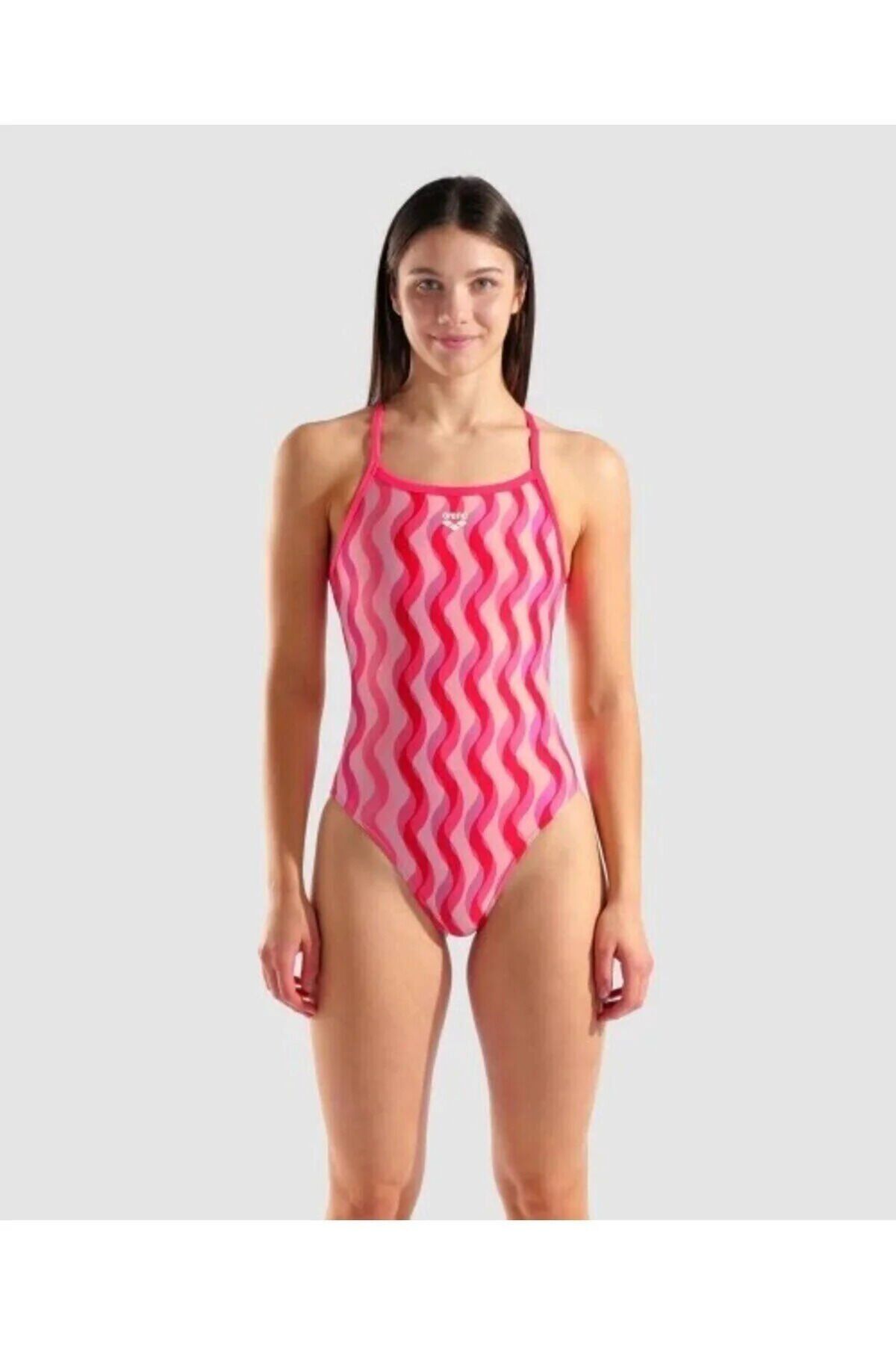 WOMEN'S RIPPLE PRINT SWIMSUIT CHALLENGE BACK