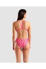 WOMEN'S RIPPLE PRINT SWIMSUIT CHALLENGE BACK