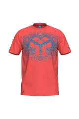 Solid Cotton Erkek Turuncu Günlük Stil T-shirt 006390980