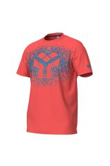 Solid Cotton Erkek Turuncu Günlük Stil T-shirt 006390980